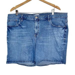 REBEL by Rebel Wilson The 7ACE Medium Wash Hi Waist Denim Shorts Sz 22W